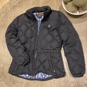 Ariat Quilted Black Jacket / Coat Puffer Small